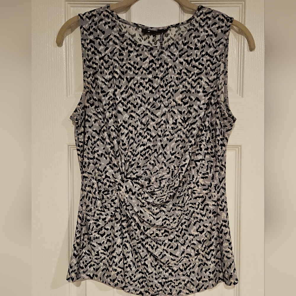 DKNY Monochrome Abstract Print Blouse